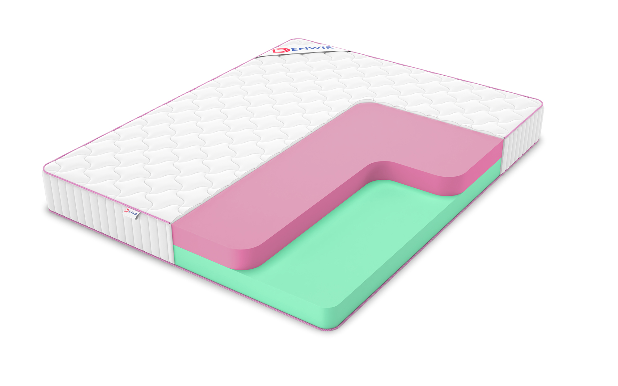 

Матрас беспружинный Denwir MEGA ECO MIX 20 70х200, 21 см, Белый, MEGA ECO MIX 20