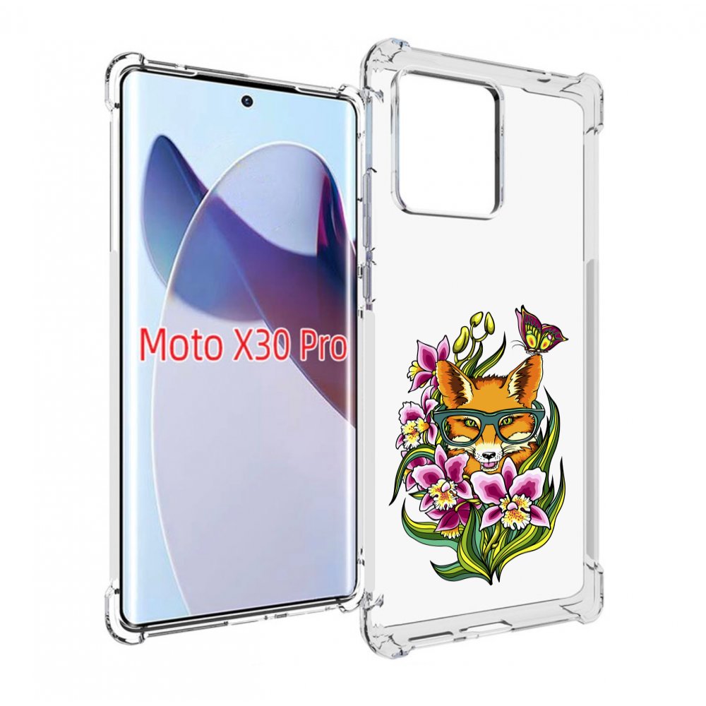 

Чехол MyPads Лиса в цветах для Motorola Moto X30 Pro, Прозрачный, Tocco