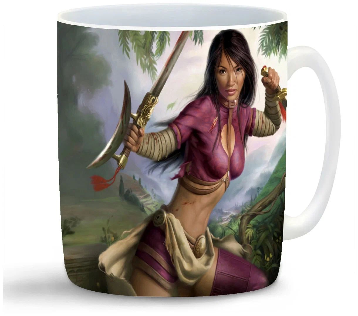 

Кружка CoolPodarok jade empire Девушка с клинками