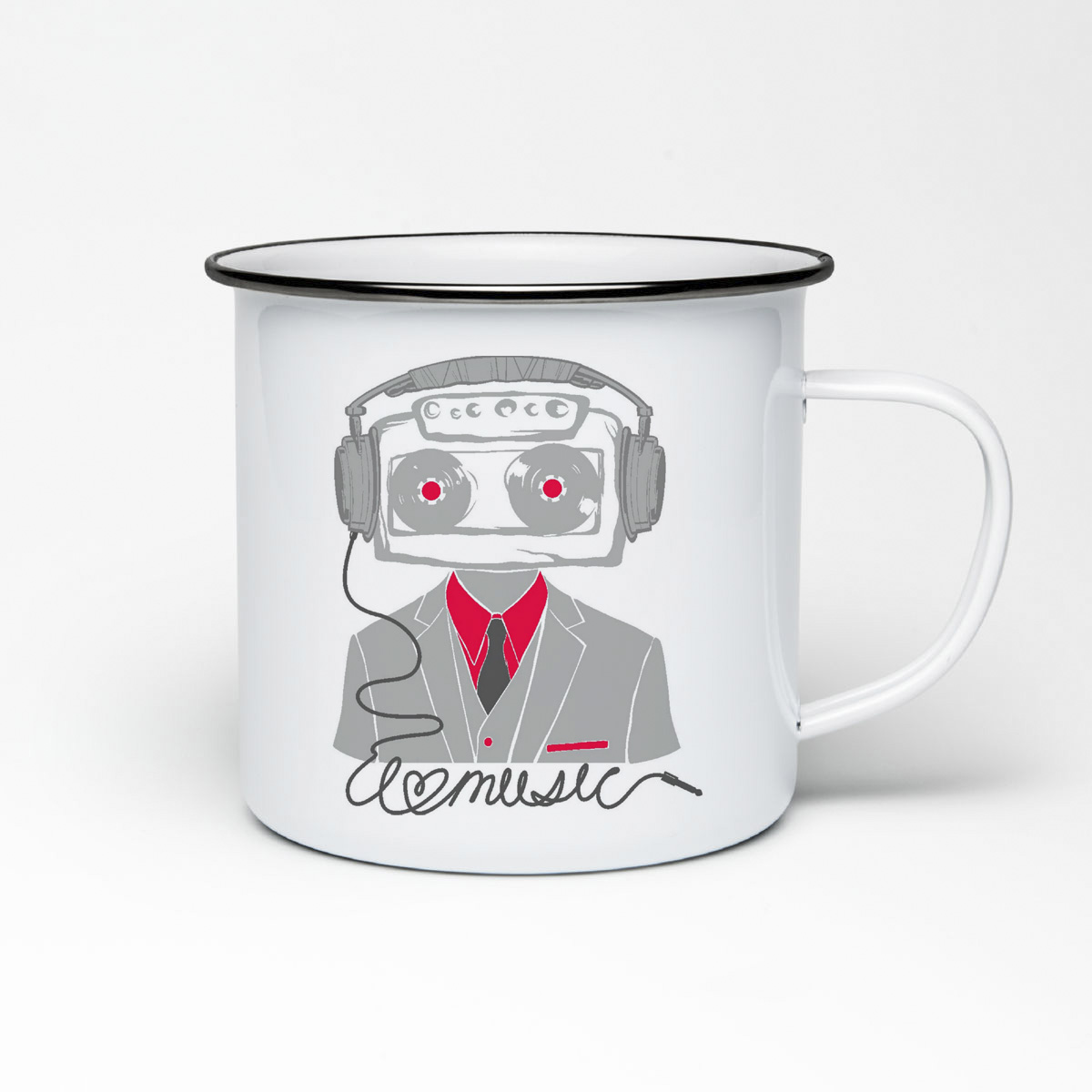 

Кружка металлическая CoolPodarok Я люблю музыку