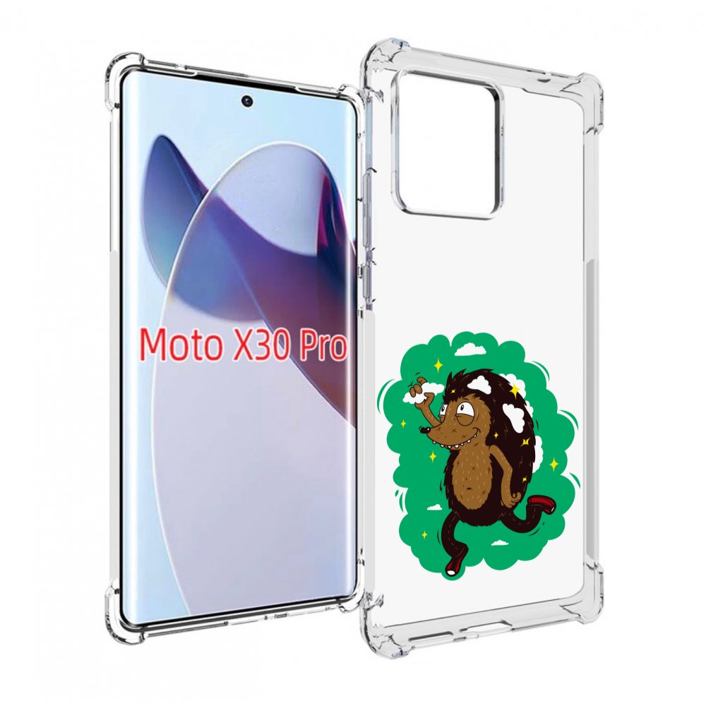 

Чехол MyPads Ежик в облаках для Motorola Moto X30 Pro, Прозрачный, Tocco