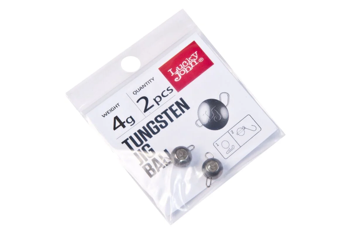 

Джиг головки Lucky John LJTB-004 TUNGSTEN JIG BALL 4г 2шт, Серебристый, LJTB-004
