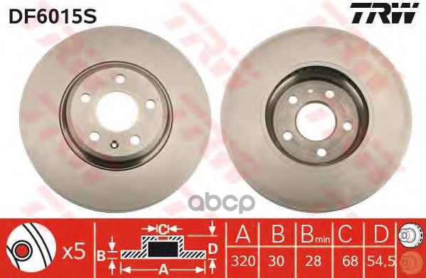 

Диск торм. AUDI A4/A5 1.8-3.2FSI 2007=> вентилируемые (320x30)