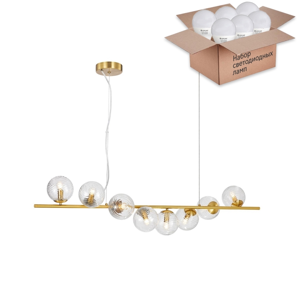 

Подвесная люстра Elica Favourite с лампочками 4056-8P+Lamps E14 P45