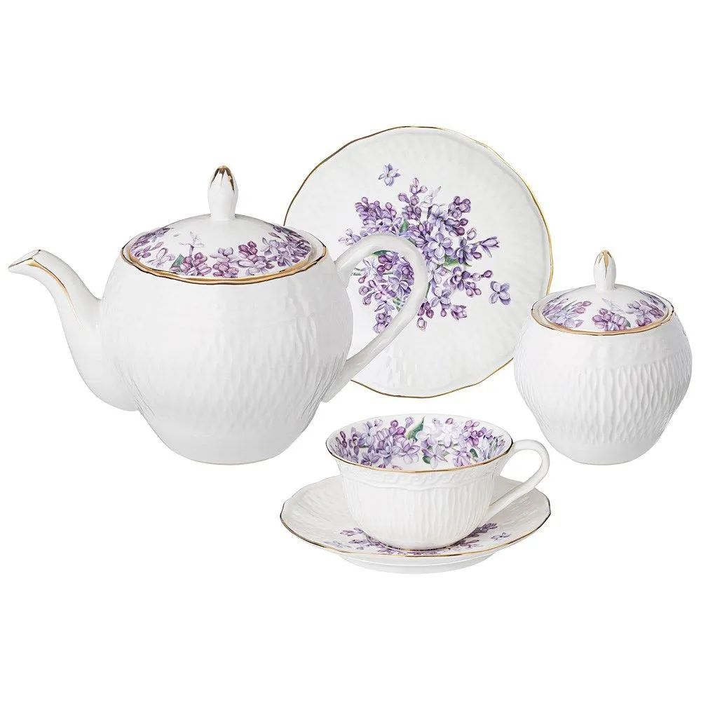 

Чайный сервиз lefard "Lilac" на 6 персон 14 предметов, Белый;синий