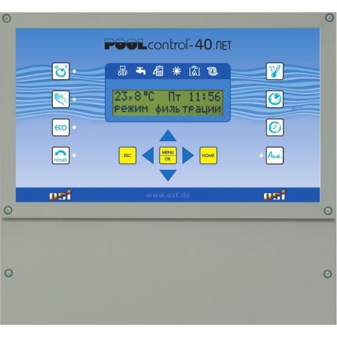 

Многофункц. блок управления PC-40-NET для переливных и скиммерных бассейнов с вых. LAN, Разноцветный