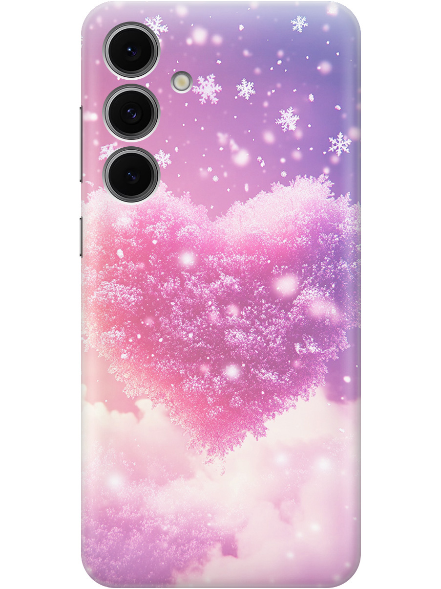 

Силиконовый чехол на Samsung Galaxy S24 FE с принтом "Пушистое сердце", Прозрачный;белый;розовый, 786718191