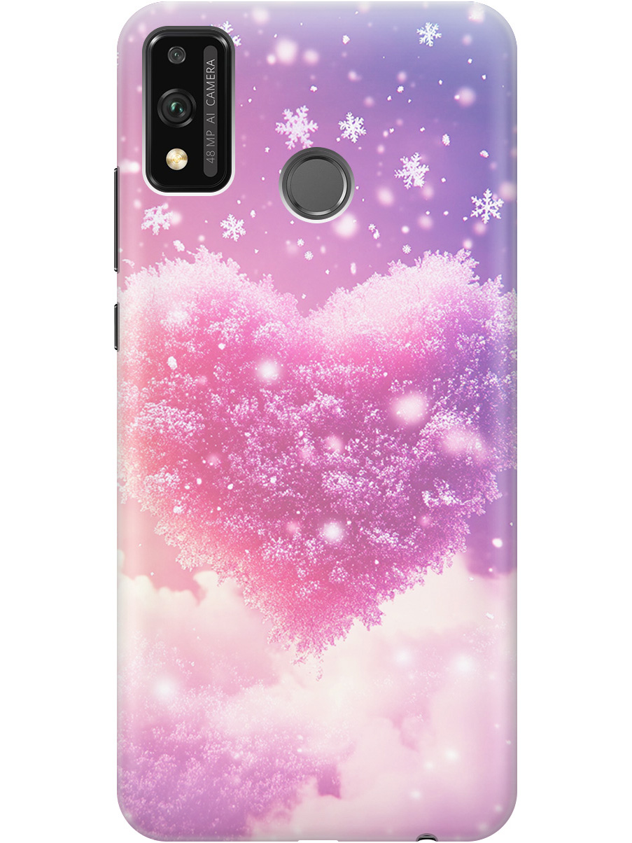

Силиконовый чехол на Honor 9X Lite с принтом "Пушистое сердце", Прозрачный;белый;розовый, 723565491
