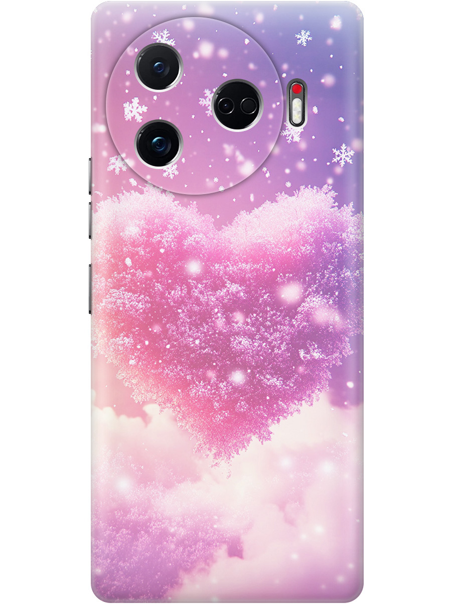 

Силиконовый чехол на Tecno Camon 30 Pro 5g с принтом "Пушистое сердце", Прозрачный;белый;розовый, 782633691