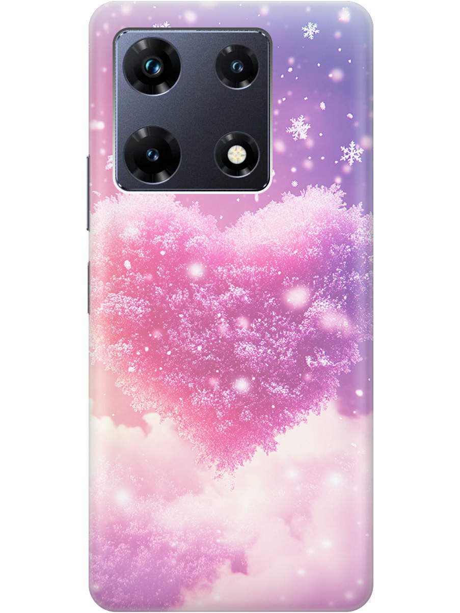 

Силиконовый чехол на Infinix Note 30 Pro с принтом "Пушистое сердце", Прозрачный;белый;розовый, 773942891