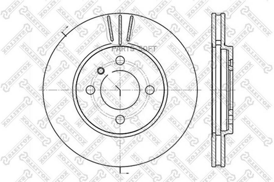 Тормозной диск Stellox комплект 1 шт. 60201509VSX