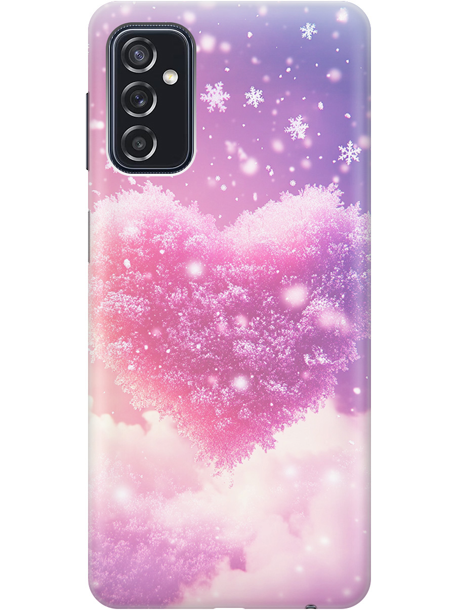 

Силиконовый чехол на Samsung Galaxy M52 5G с принтом "Пушистое сердце", Прозрачный;белый;розовый, 734082191