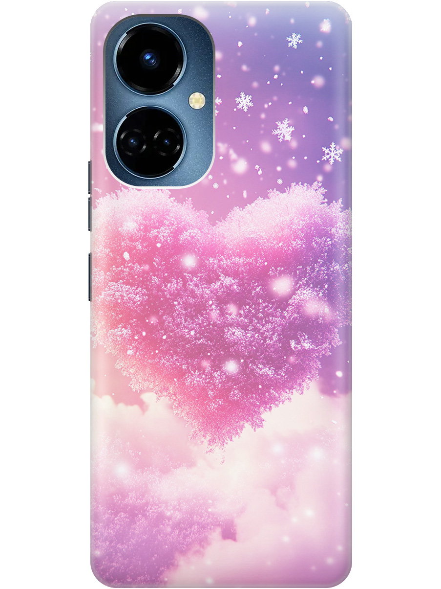 

Силиконовый чехол на Tecno Camon 19 / 19 Pro с принтом "Пушистое сердце", Прозрачный;белый;розовый, 778675891