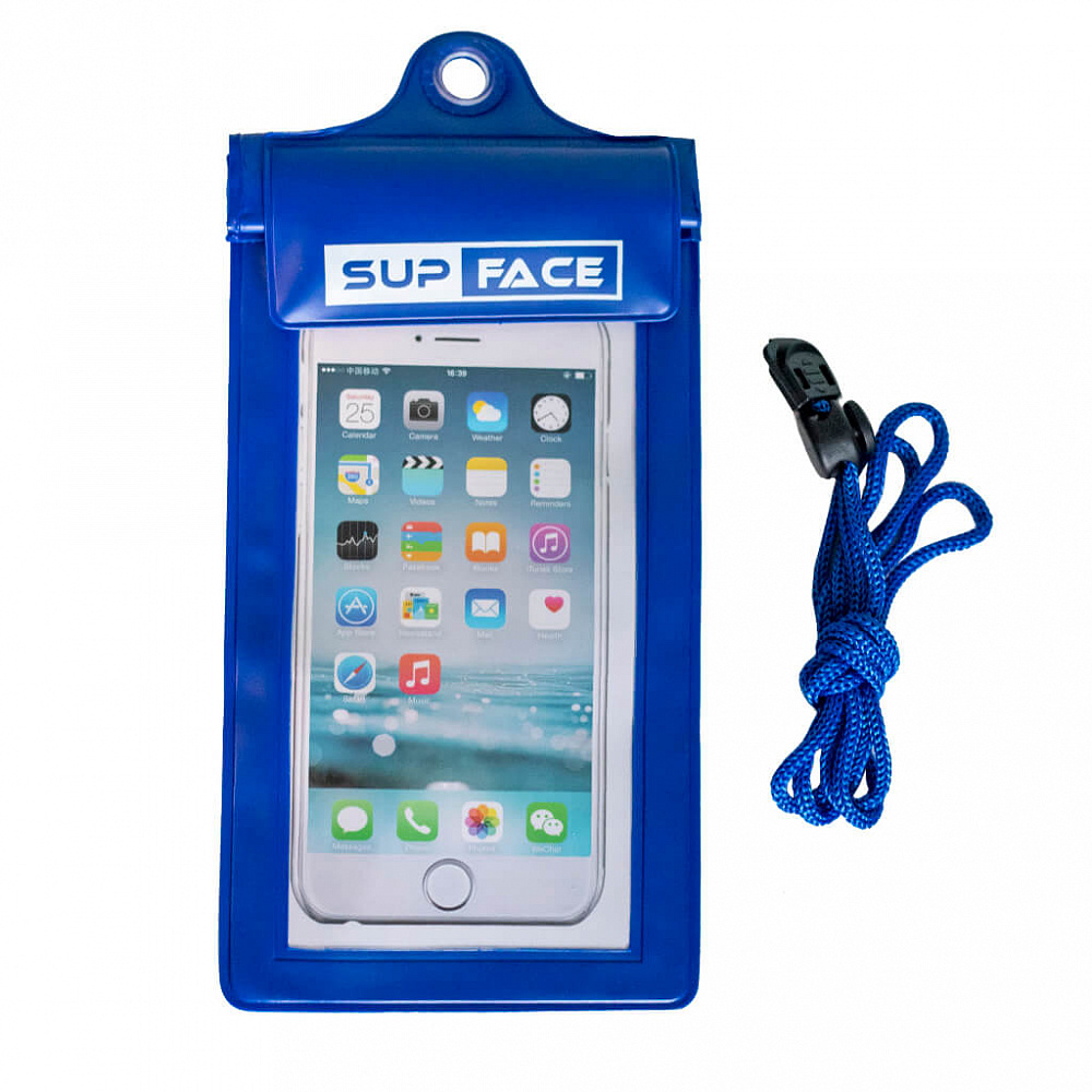 Водонепроницаемый чехол для телефона Sup Face Basic, синий