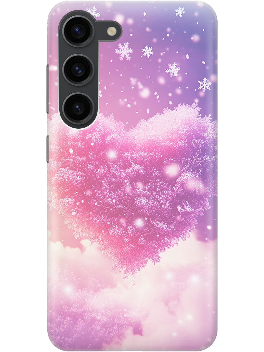 

Силиконовый чехол на Samsung Galaxy S23 с принтом "Пушистое сердце", Прозрачный;белый;розовый, 767959591