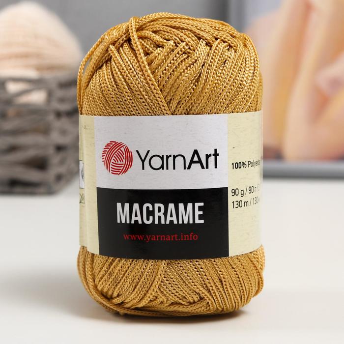 

Пряжа "Macrame Макраме" 100% полиэстер 130м/90гр (155 кремовый), Бежевый, Пряжа "Macrame Макраме"