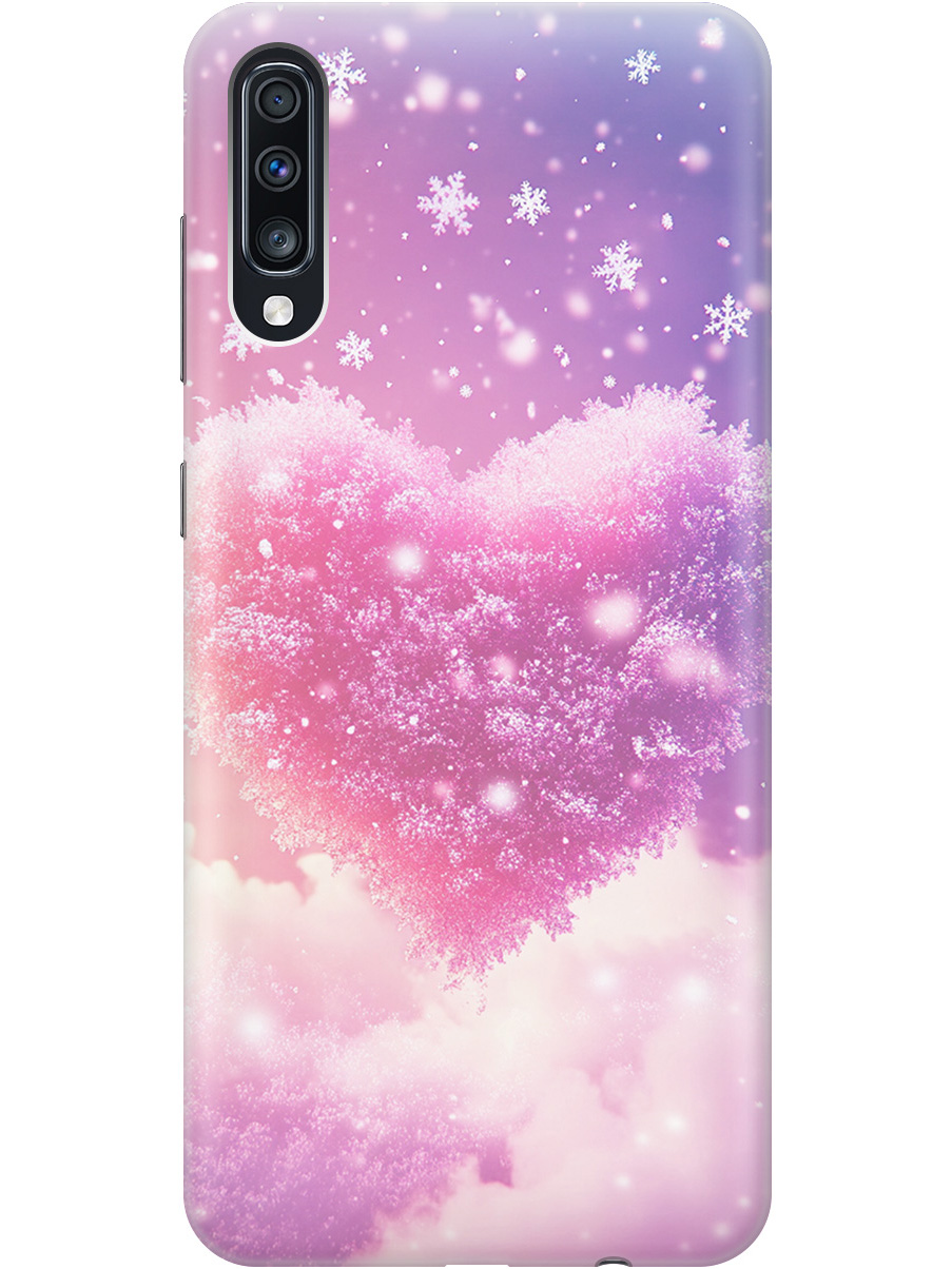 

Силиконовый чехол на Samsung Galaxy A70 / A70s с принтом "Пушистое сердце", Прозрачный;белый;розовый, 720804491