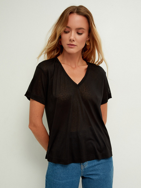 

Футболка женская ZARINA 2265557472 черная XL, 2265557472