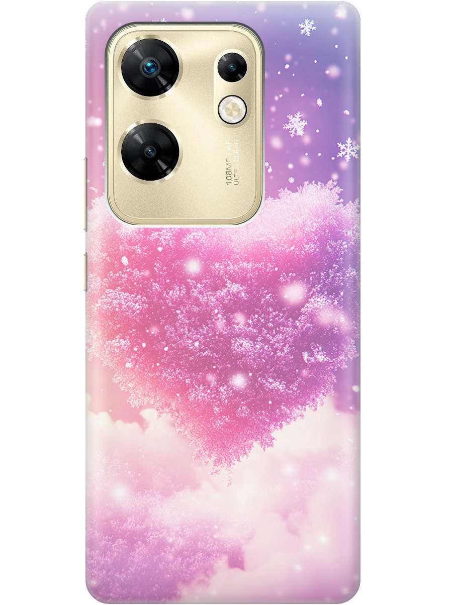 

Силиконовый чехол на Infinix Zero 30 4G с принтом "Пушистое сердце", Прозрачный;белый;розовый, 778687991