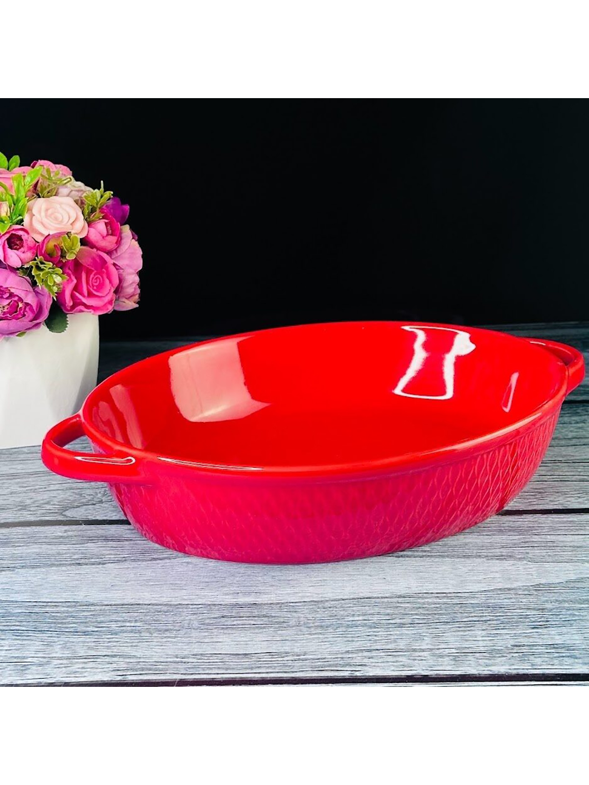 

Форма для запекания Lenardi фарфор, 33 см, Красный