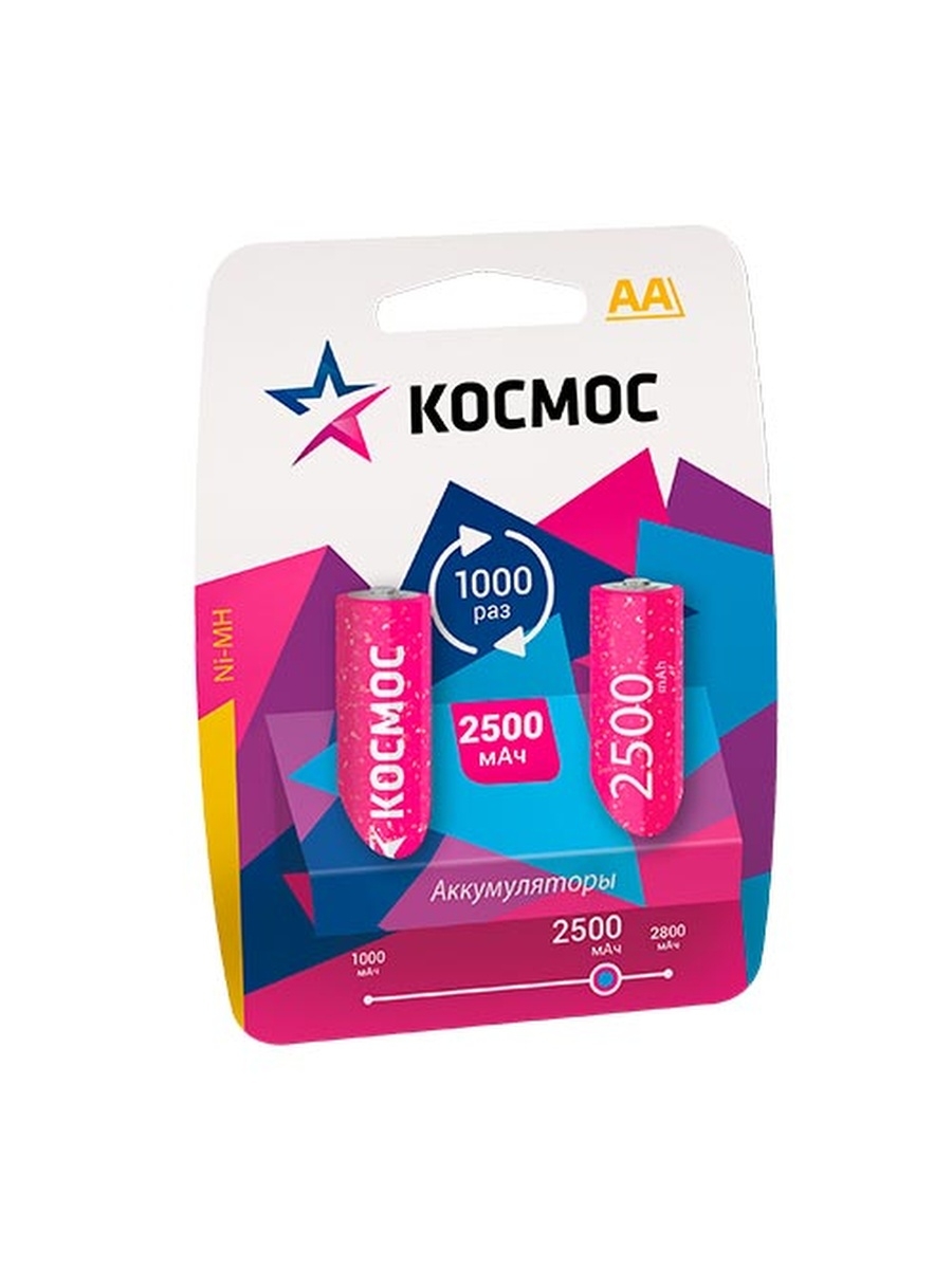 Аккумулятор КОСМОС-AA 2500 mAh 2BL (2/24)