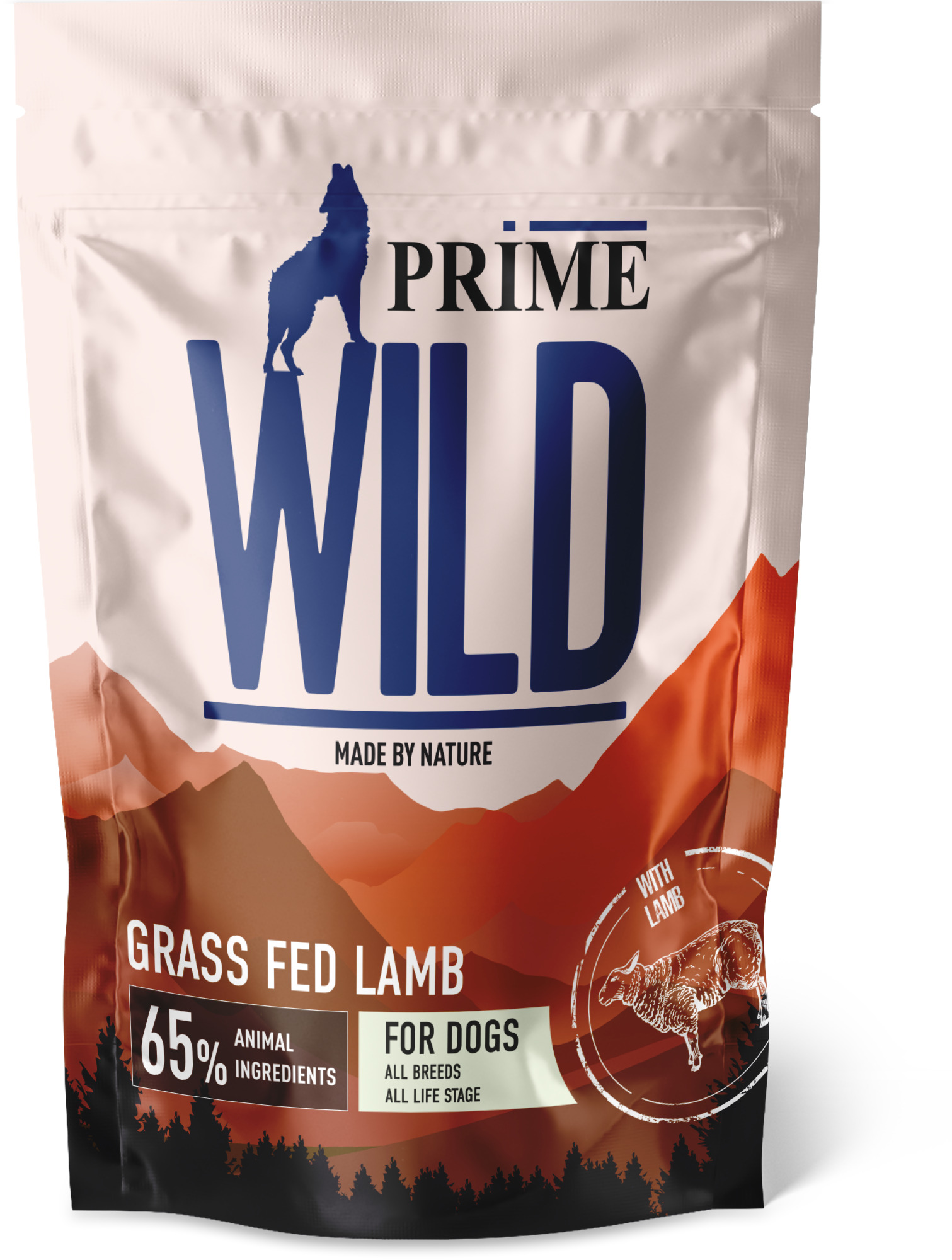 фото Сухой корм для собак и щенков prime wild gf grass fed с ягненком, 500г