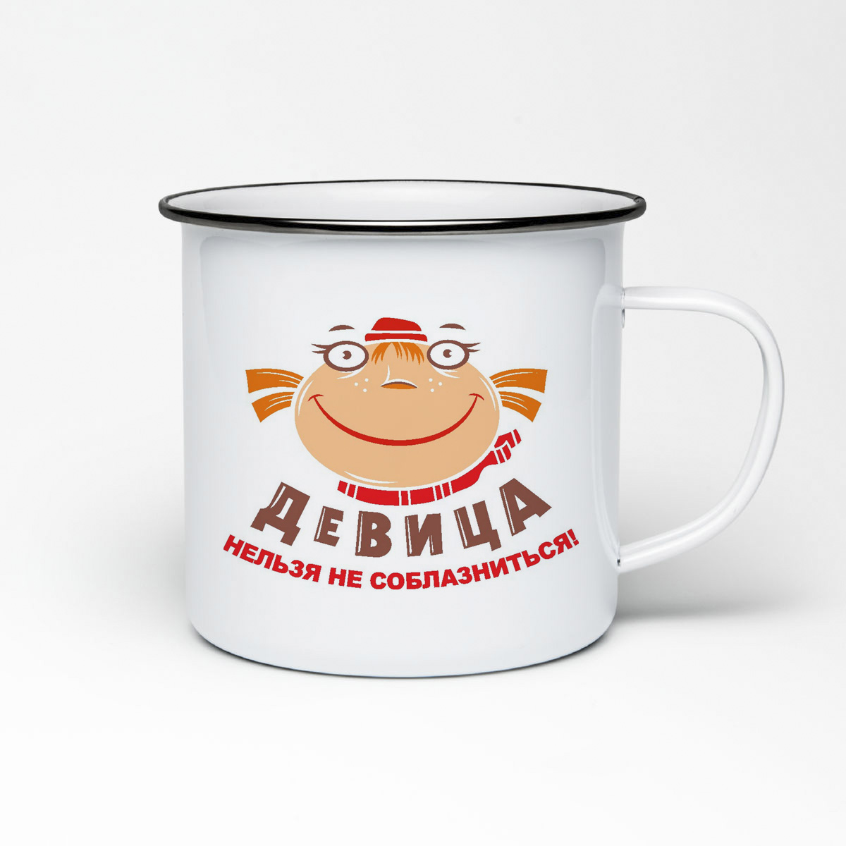 

Кружка металлическая CoolPodarok Девица нельзя не соблазниться