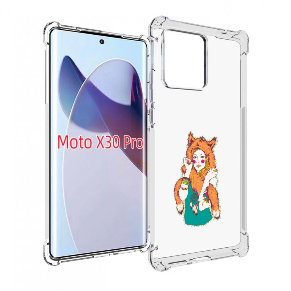 

Чехол MyPads Девушка лиса для Motorola Moto X30 Pro, Прозрачный, Tocco