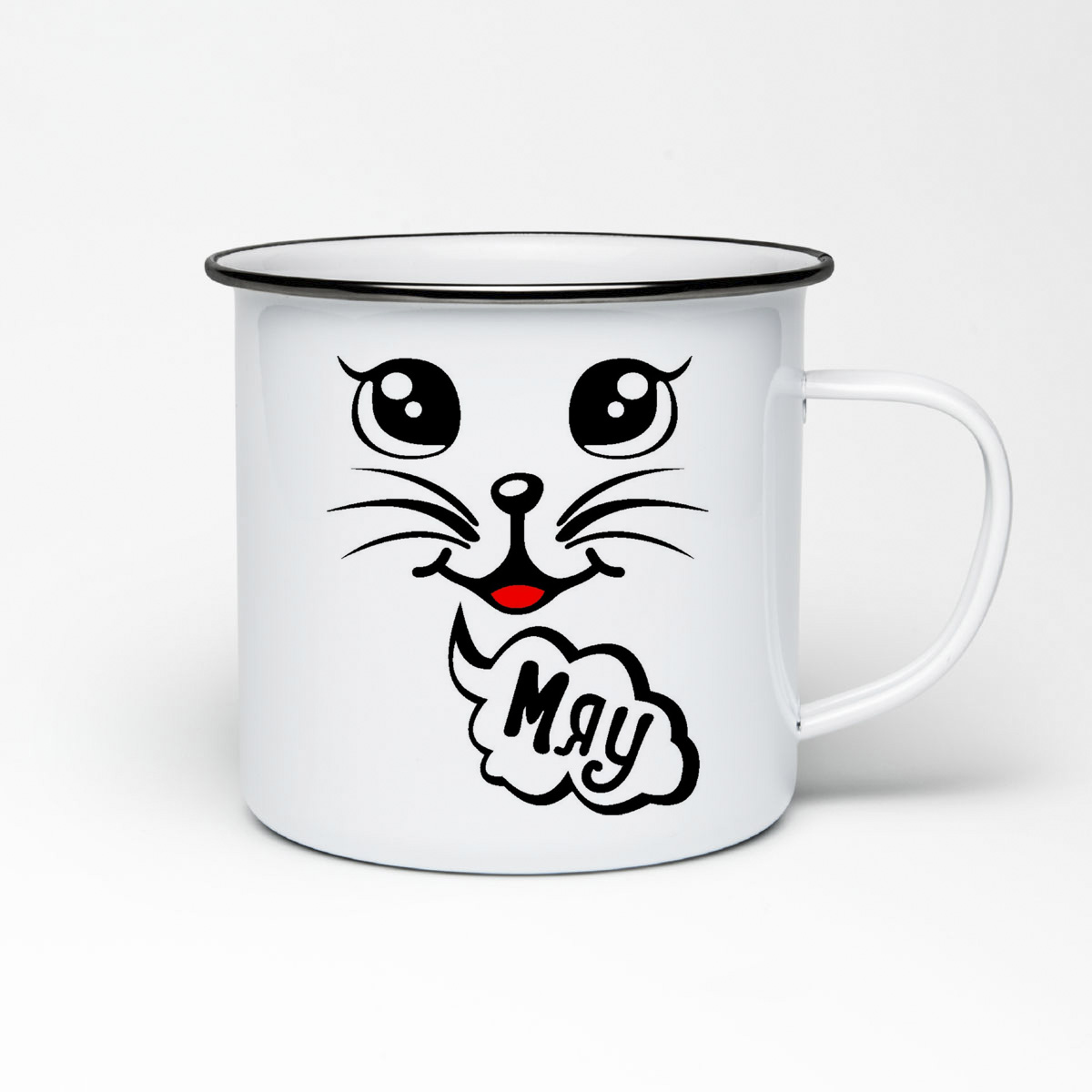 

Кружка металлическая CoolPodarok Мяу
