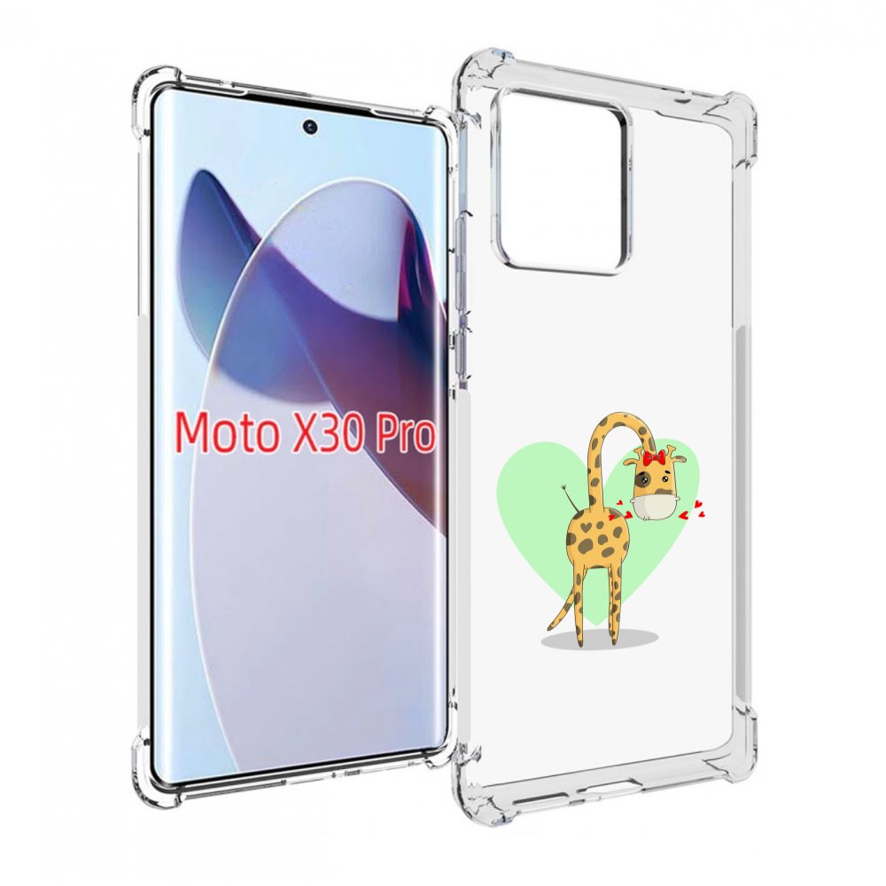 

Чехол MyPads Влюбленный жираф 14 февраля для Motorola Moto X30 Pro, Прозрачный, Tocco