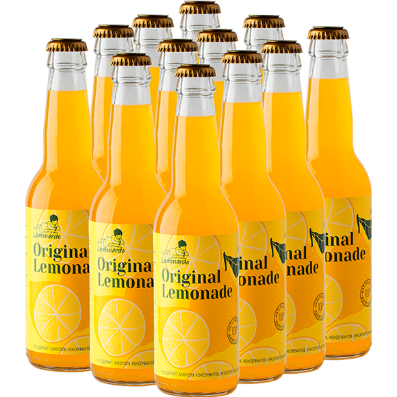 Натуральный лимонад с маракуйей Lemonardo Original Lemonade 330мл 12шт 1428₽