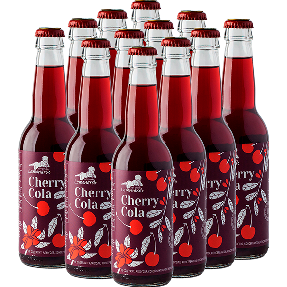 Натуральный вишневый лимонад Lemonardo Cherry Cola 330мл 12шт 1428₽