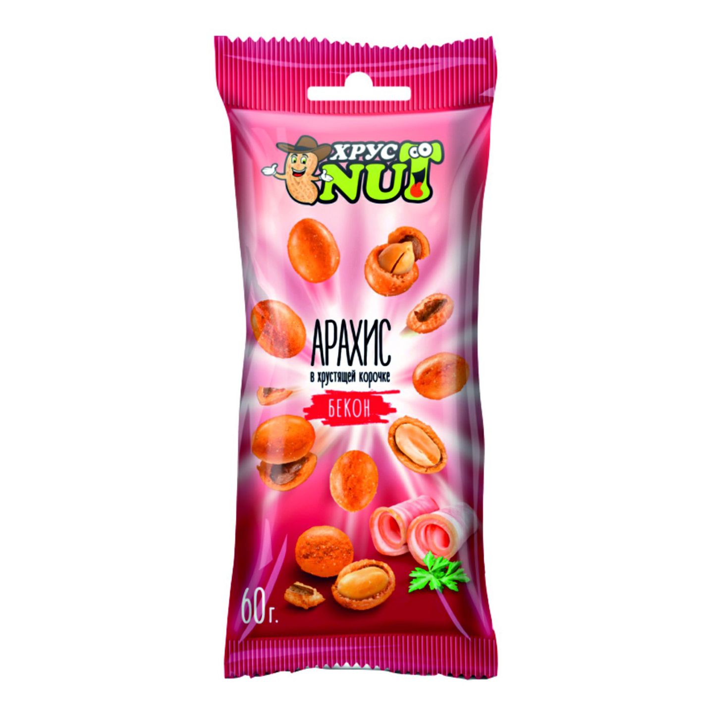 Арахис ХрустNut в хрустящей корочке, бекон, 22x60 г