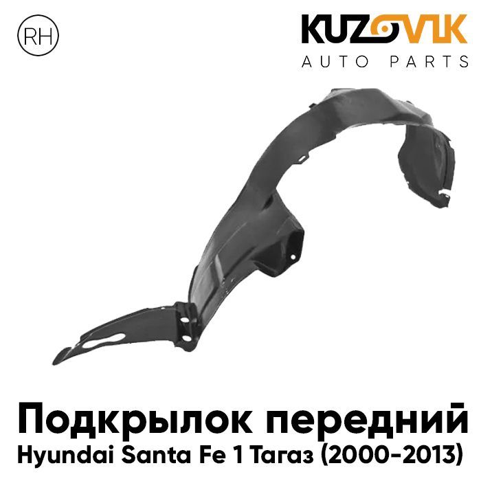 

Подкрылок Kuzovik передний для Hyundai Santa Fe 1 Тагаз 2000-2013 правый, Подкрылок передний для Хендай Санта Hyundai Santa Fe 1 Тагаз (2000-2013) правый