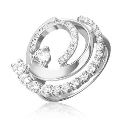 Кольцо из серебра р. 20 PLATINA jewelry 01-5700-00-401-0200, фианит