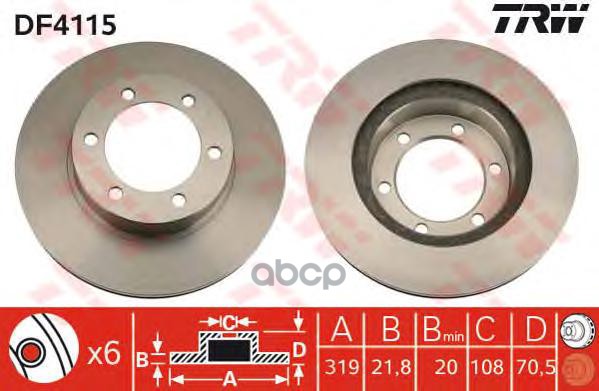 

Диск тормозной TOYOTA 4RUNNER 95-96/LAND CRUISER (J90) 3.0-3.4 96- передний