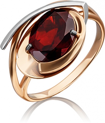 

Кольцо из золота р. 18,5 PLATINA jewelry 01-5309-00-204-1110-46, гранат, 01-5309-00-204-1110-46
