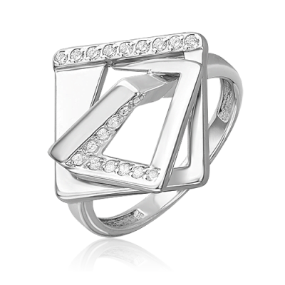 Кольцо из серебра р. 18,5 PLATINA jewelry 01-5699-00-401-0200, фианит