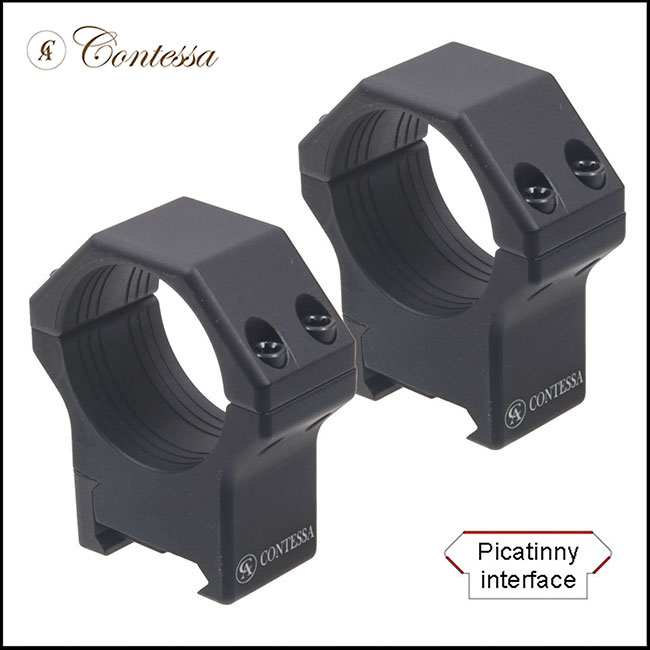 фото Небыстросъемные кольца contessa на picatinny d30mm, bh12mm (lpr02/b) contessa scope mounts