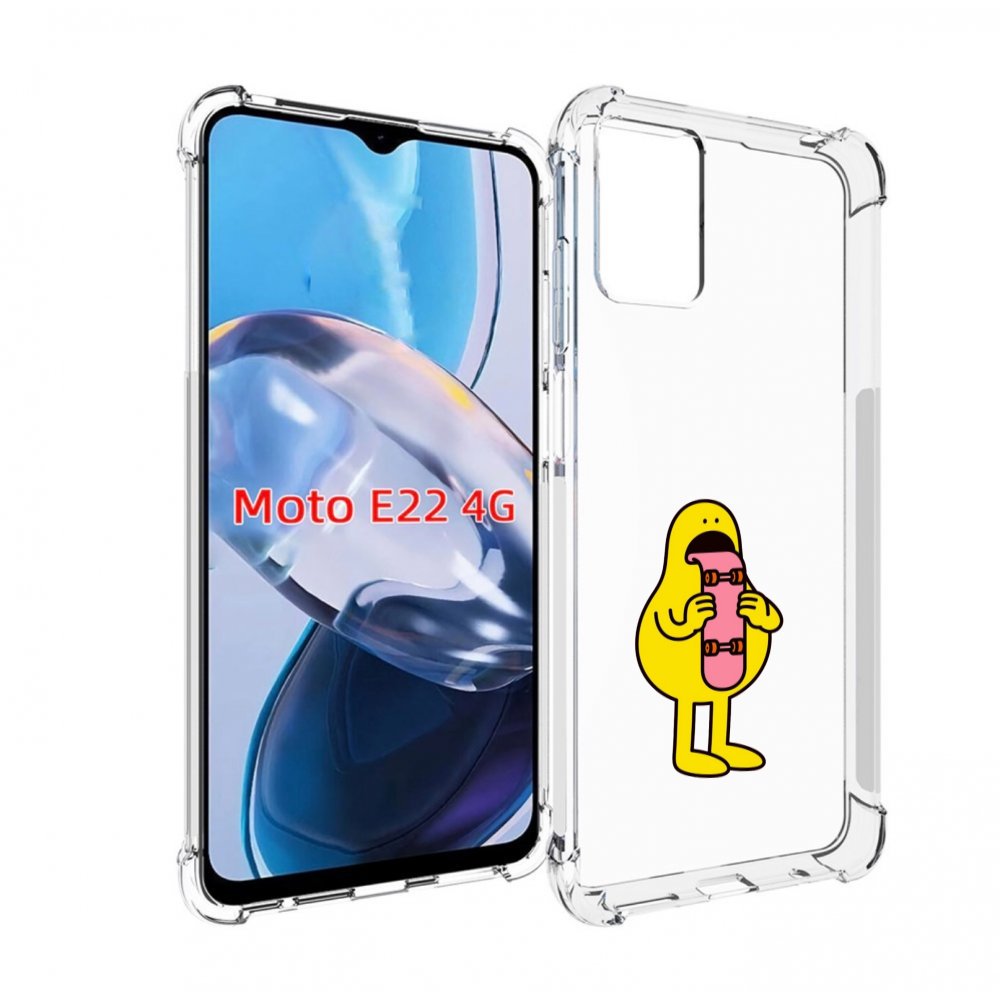 

Чехол MyPads язычок скейтер для Motorola Moto E22 4G / E22i 4G, Прозрачный, Tocco