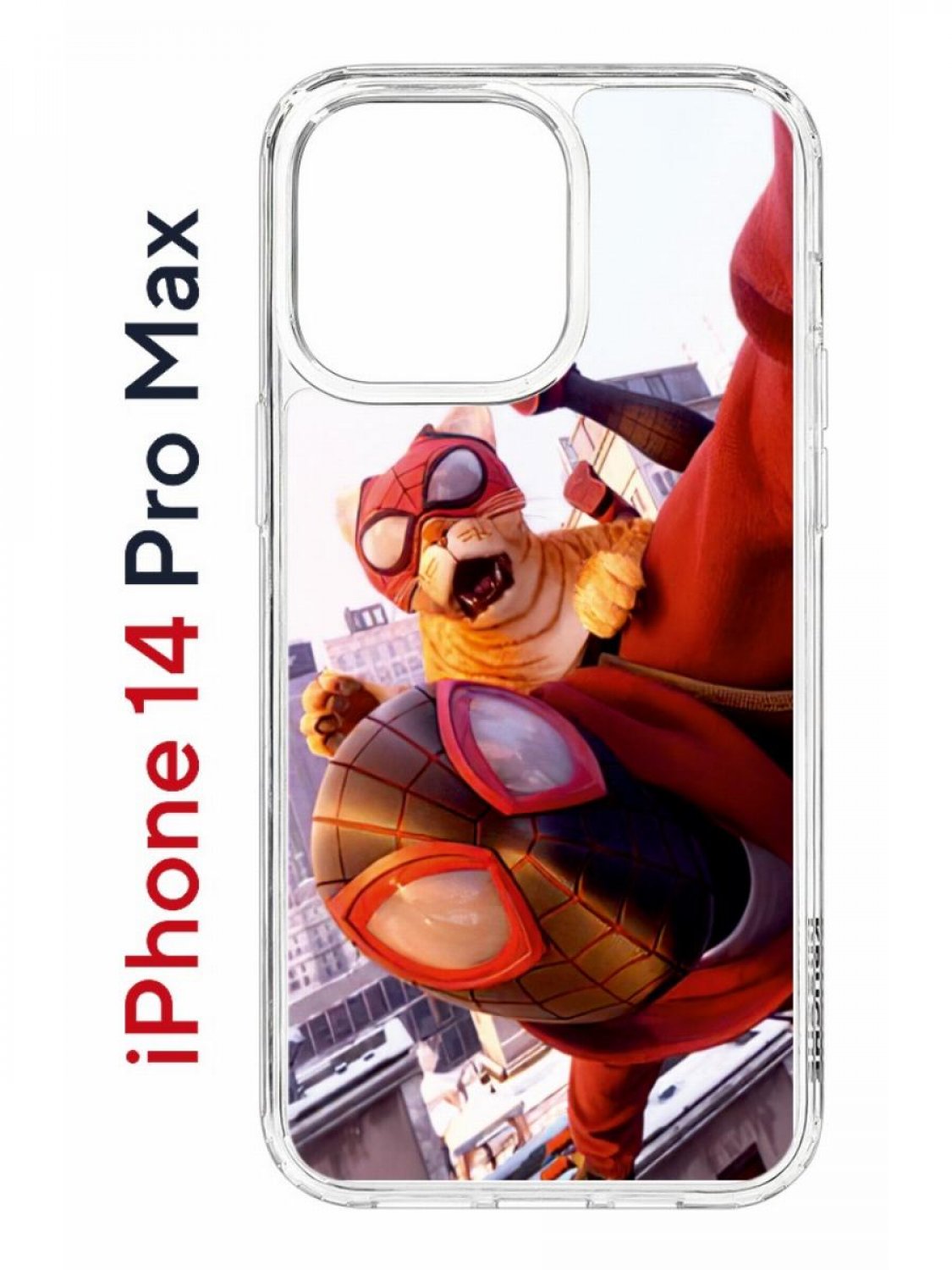Чехол на iPhone 14 Pro Max с принтом Kruche Print Человек паук, бампер с защитой камеры