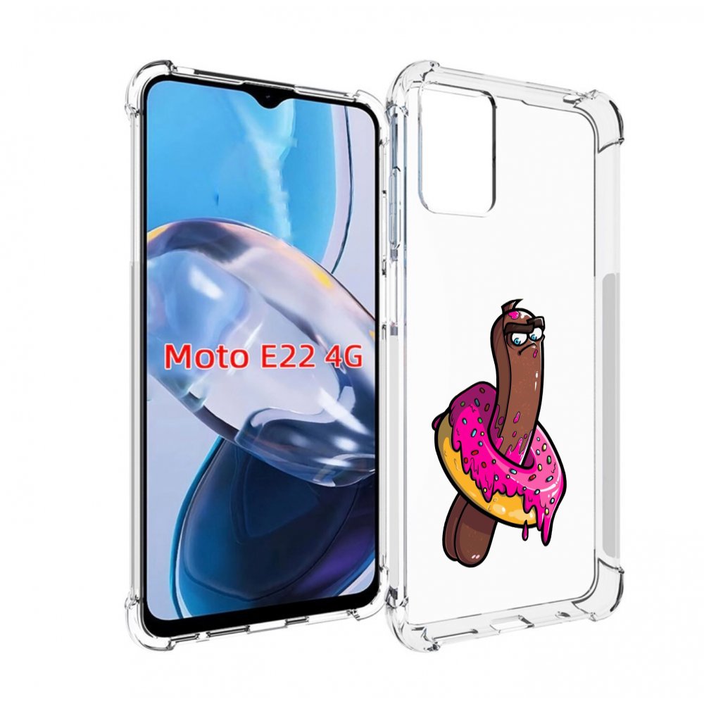

Чехол MyPads эклер в пончике для Motorola Moto E22 4G / E22i 4G, Прозрачный, Tocco