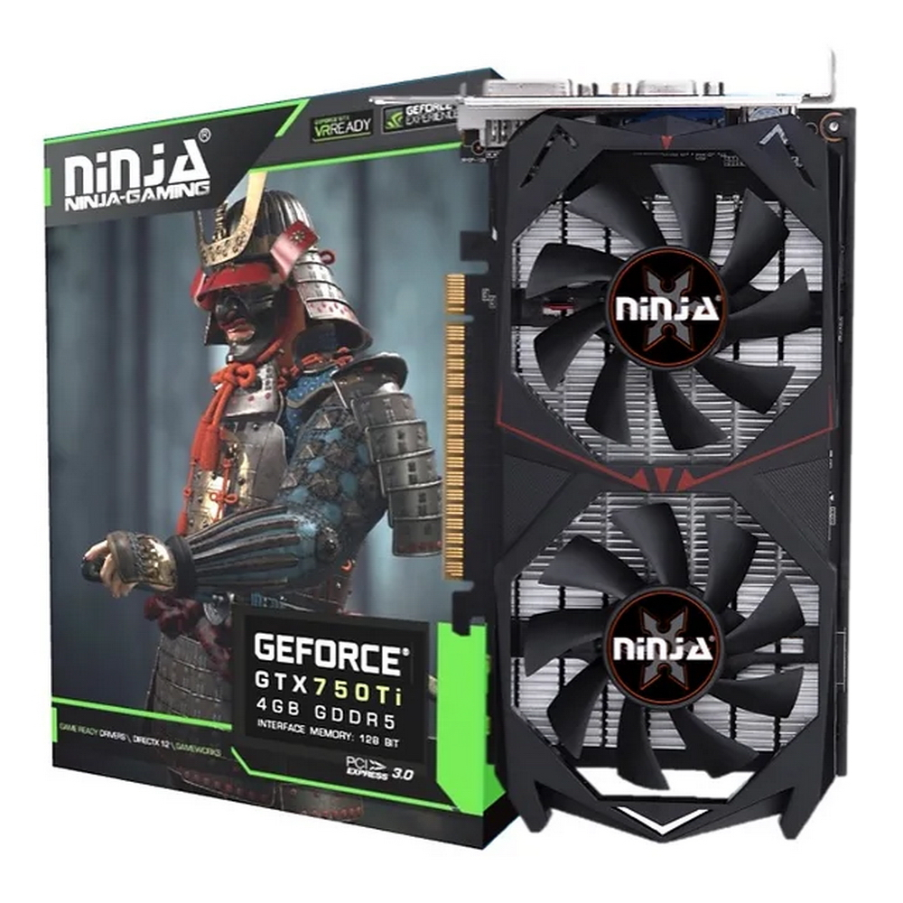 

Видеокарта Ninja NVIDIA GTX750Ti PCIE (NF75TI045F), Черный