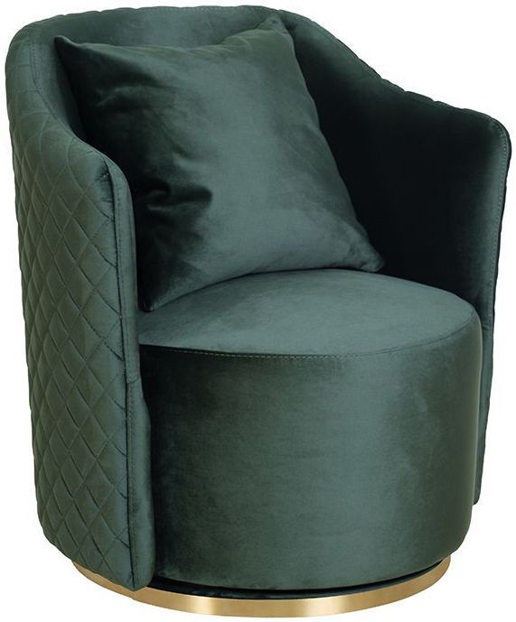 фото Кресло verona вращающееся велюр зеленый bel размер: 70*80*77 см garda decor