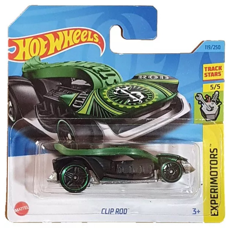 

Машинка базовой коллекции Hot Wheels CLIP ROD зеленая 5785/HKK75, Зеленый, 5785