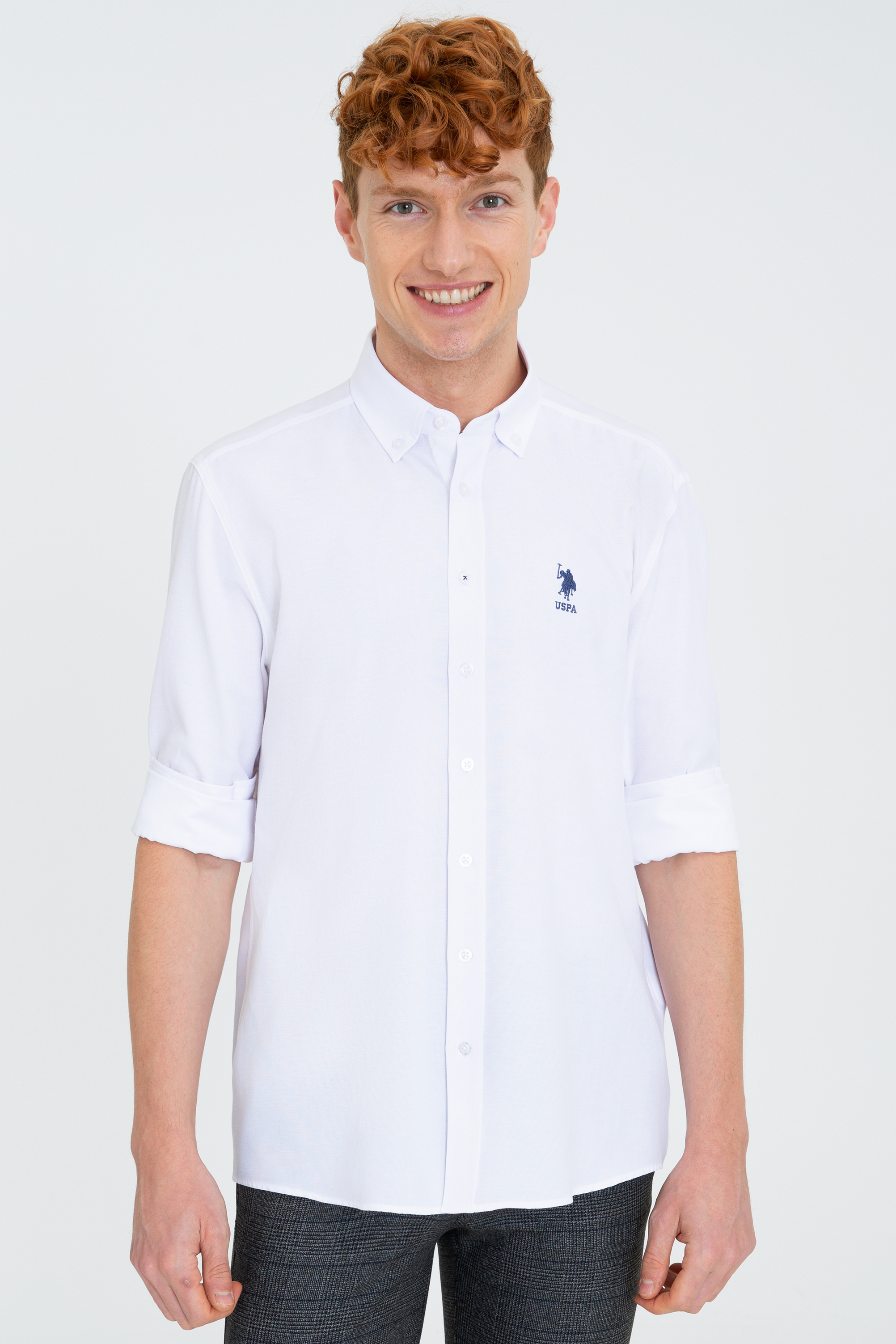 

Рубашка мужская U.S. POLO Assn. G081GL0040GOXREG021K белая S, G081GL0040GOXREG021K