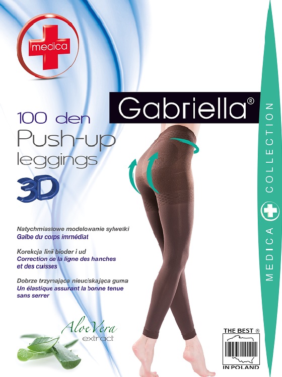 Леггинсы женские Gabriella GAB Push-up 100-172 черные L/XL