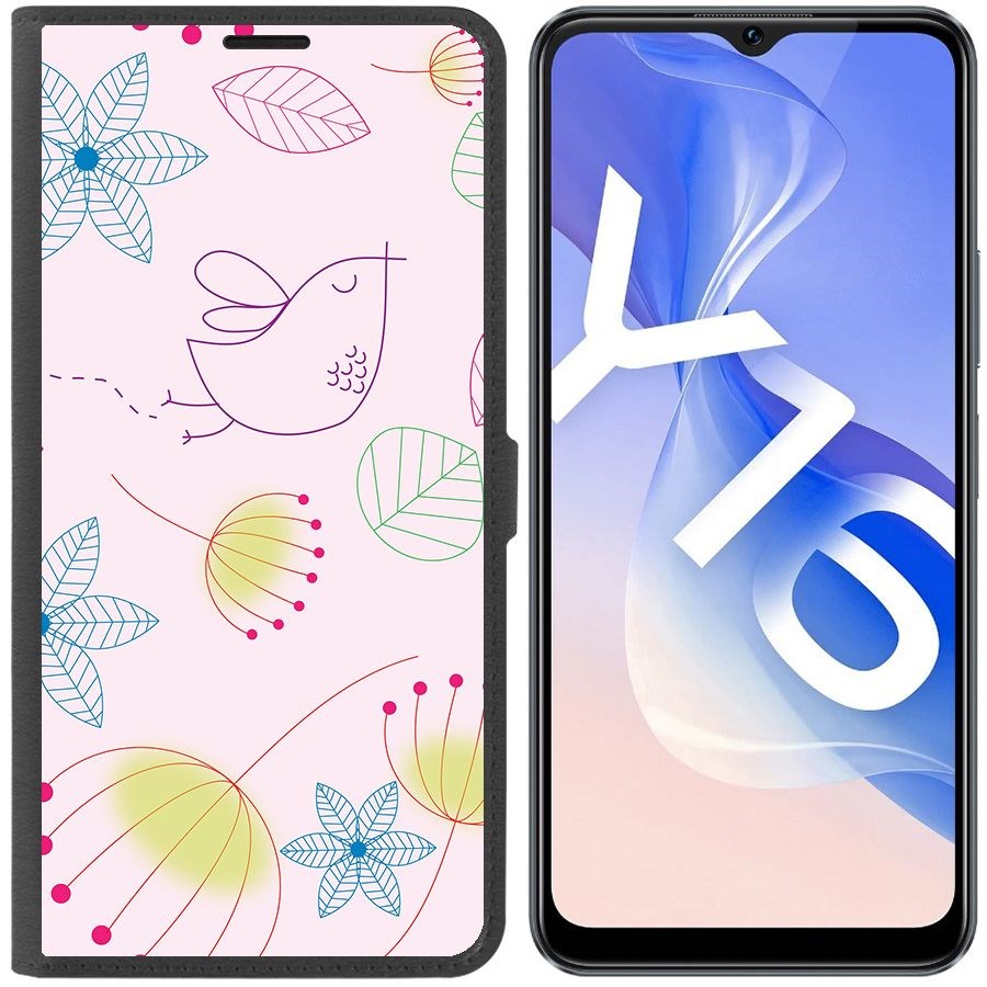 

Чехол-книжка Eco Book для Vivo Y16 Цветочный паттерн 5