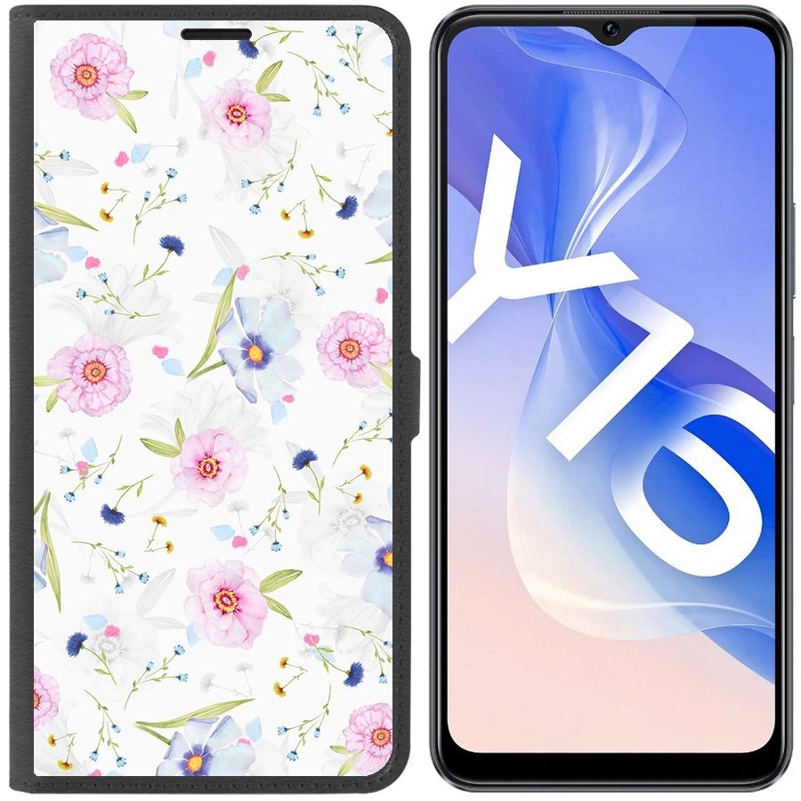 

Чехол-книжка Eco Book для Vivo Y16 Цветочный паттерн 3