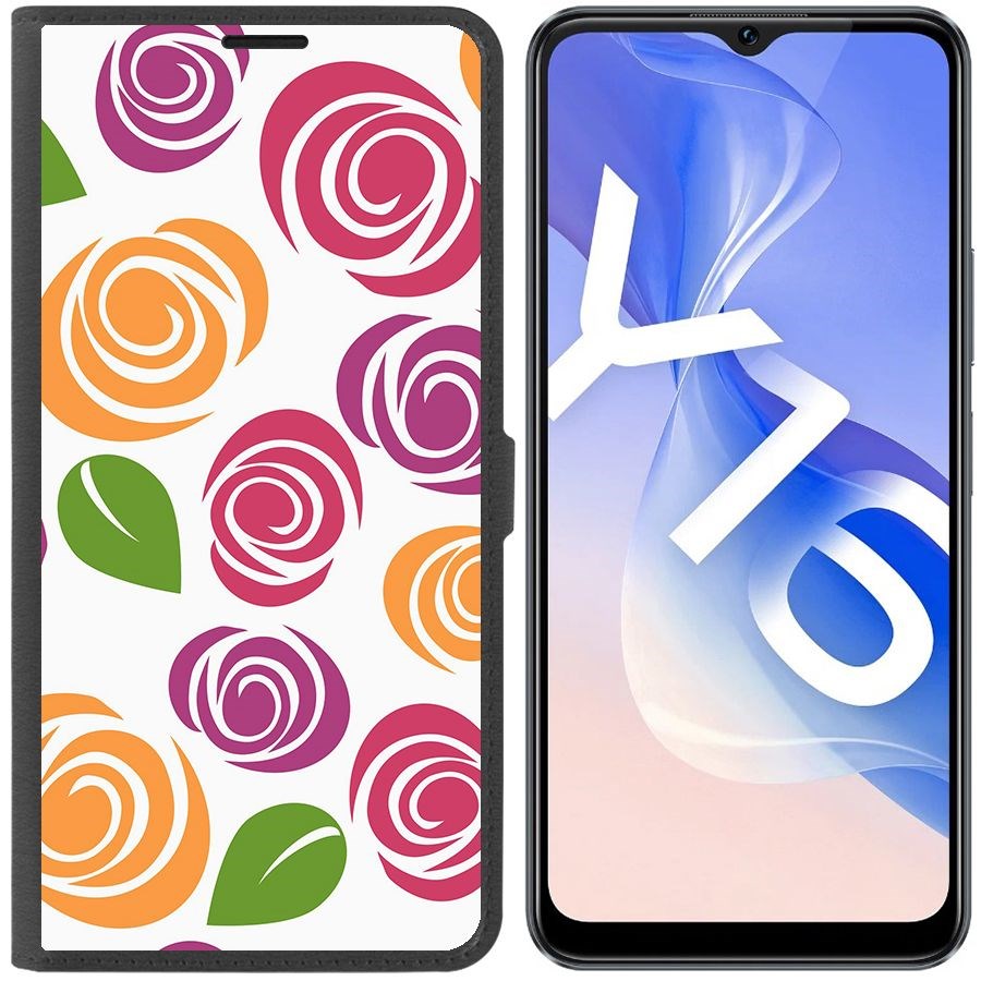 

Чехол-книжка Eco Book для Vivo Y16 Цветочный паттерн 6
